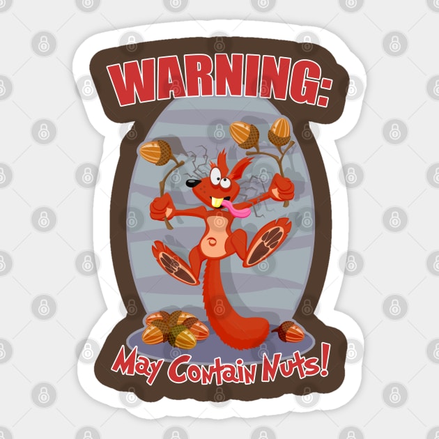 May Contain Nuts Sticker by SquareDog